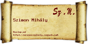 Szimon Mihály névjegykártya